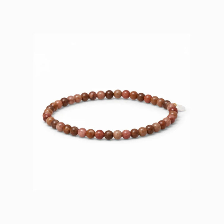SOÏ - KRYSTAL ARMBÅND - LILLA BRUN AVENTURIN 4 MM.