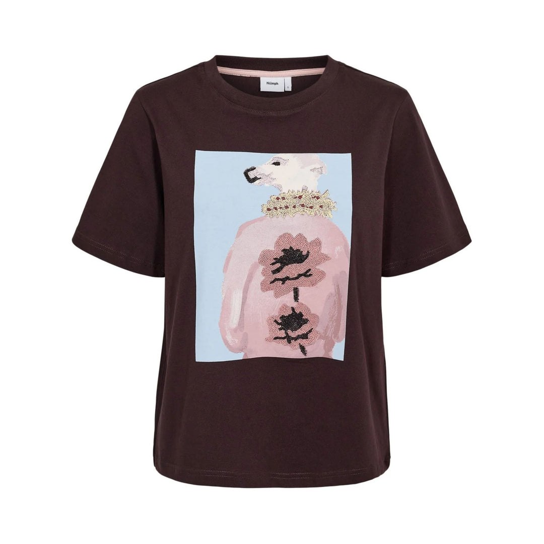 NÜMPH - T-SHIRT - MANTA 707574 - CHOCOLATE PLUM