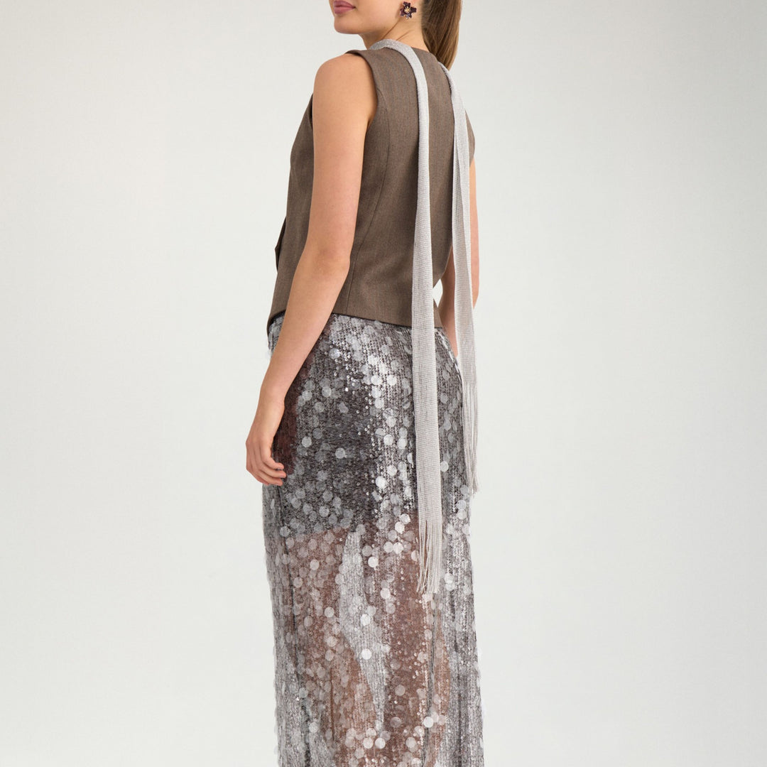 NÜMPH - TØRKLÆDE - JAMIKA GLITTER 707631 - SILVER