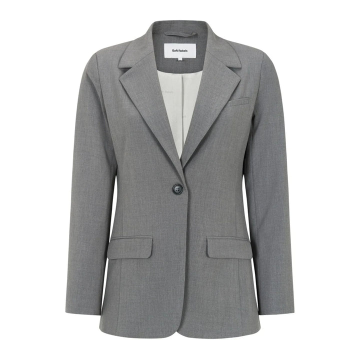 SOFT REBELS - BLAZER - VILJA SR125-710 - MEDIUM GREY MELANGE