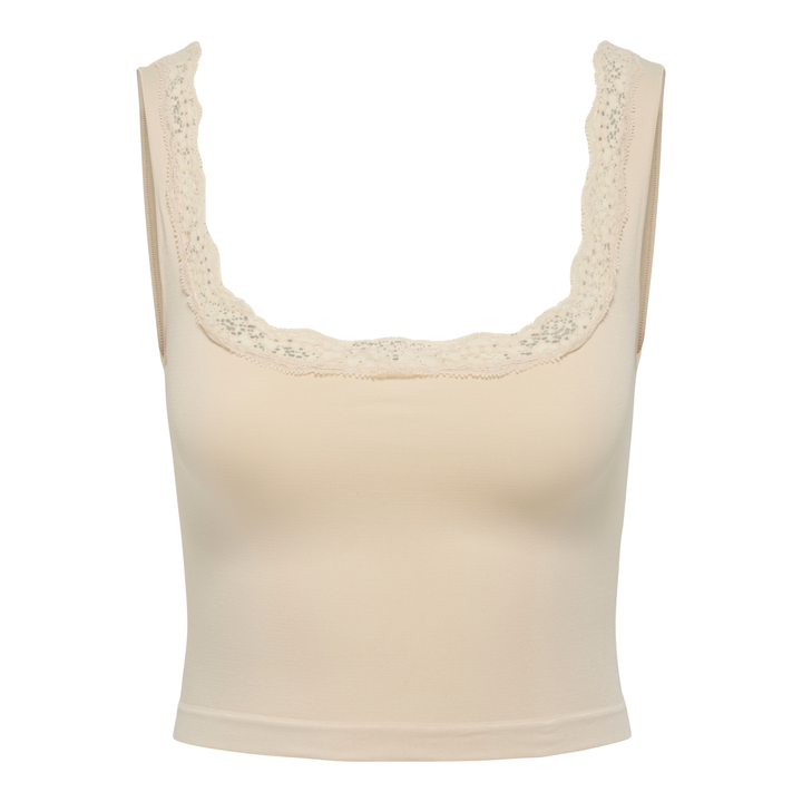 ONLY - TOP - VICKY LACE 15354408 - PEACH TAFFY