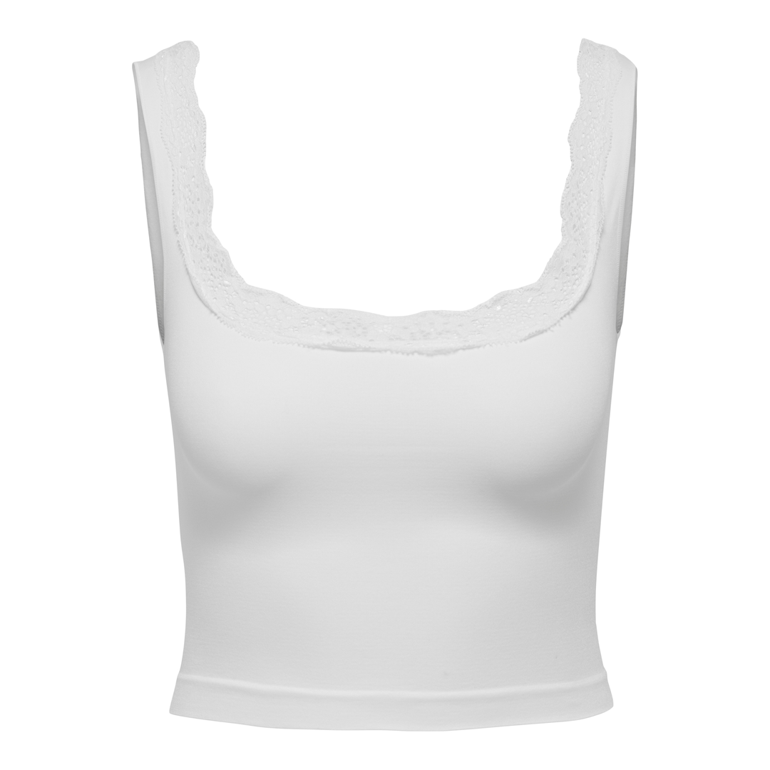 ONLY - TOP - VICKY LACE 15354408 - BRIGHT WHITE