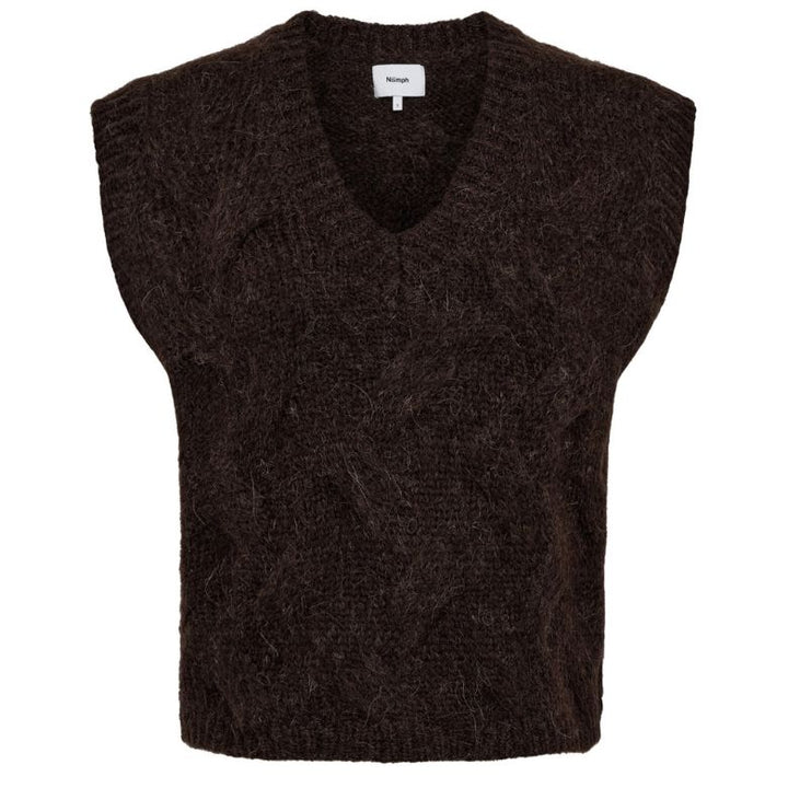 NÜMPH - VEST - ALMAS 707201 - BLACK COFFEE