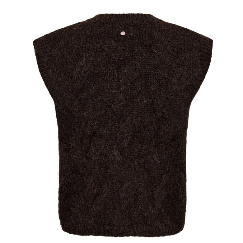 NÜMPH - VEST - ALMAS 707201 - BLACK COFFEE