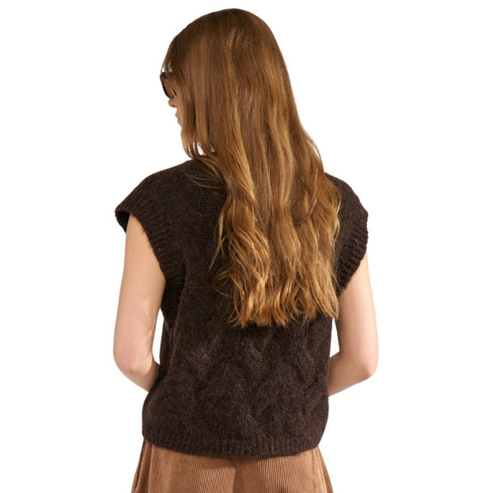 NÜMPH - VEST - ALMAS 707201 - BLACK COFFEE
