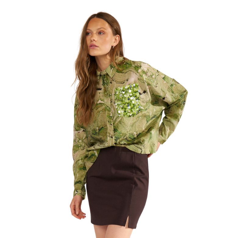NUMPH - SKJORTE - MARLA  - 707293 - 4060 CALLA GREEN