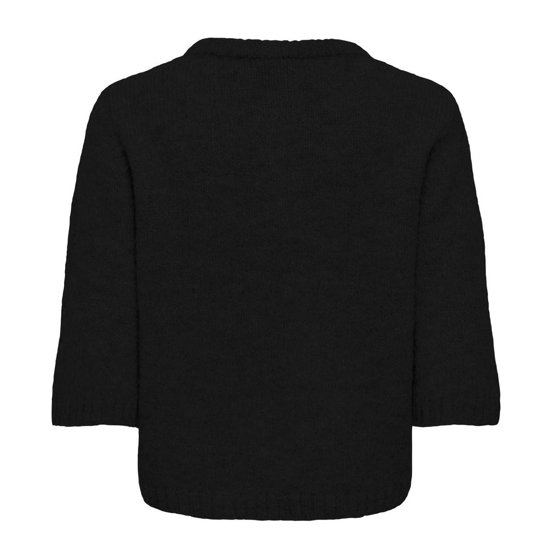ONLY - STRIKTRØJE - MAGGIE 15375128 - BLACK/BLING BUTTON